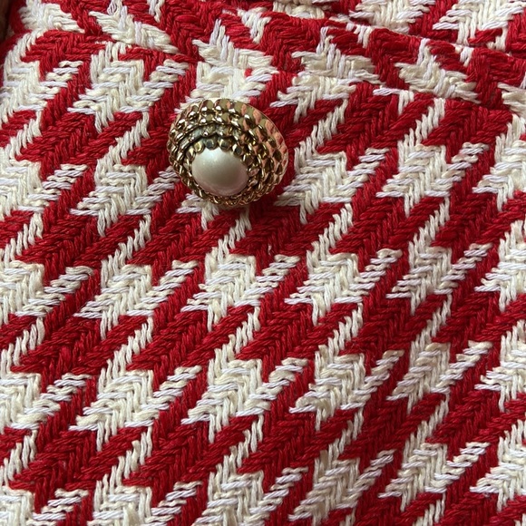 ZARA houndstooth textured collarless blazer blogger favorite - Picture 3 of 7